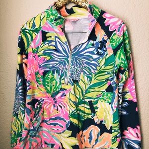 lilly pulitzer half zip pullover with pocket